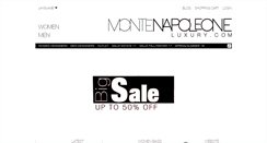 Desktop Screenshot of montenapoleoneluxury.com