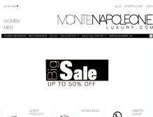 Tablet Screenshot of montenapoleoneluxury.com